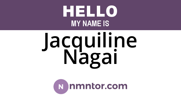 Jacquiline Nagai