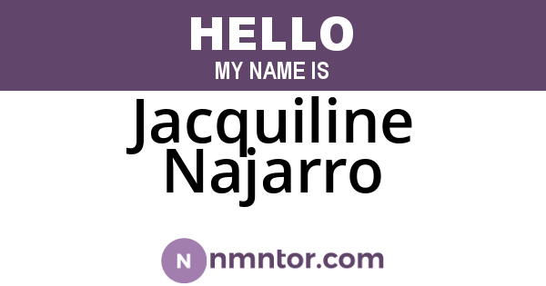 Jacquiline Najarro