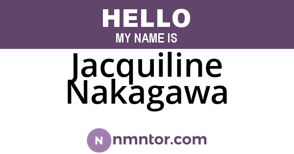 Jacquiline Nakagawa