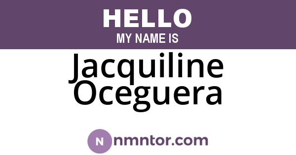 Jacquiline Oceguera