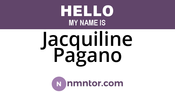 Jacquiline Pagano
