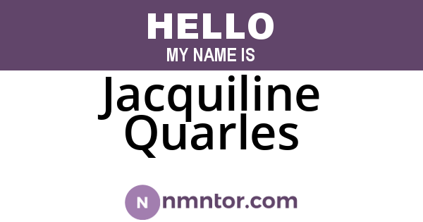 Jacquiline Quarles