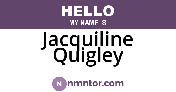 Jacquiline Quigley