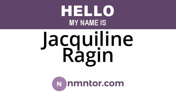 Jacquiline Ragin
