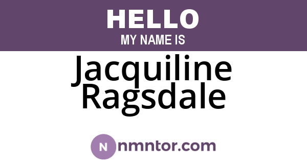 Jacquiline Ragsdale