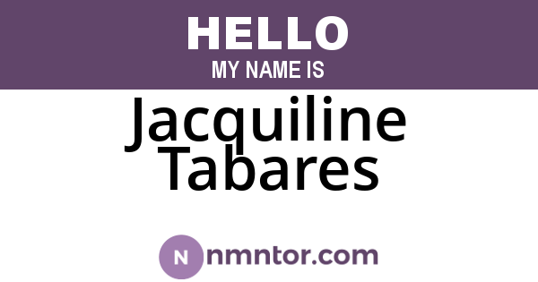 Jacquiline Tabares