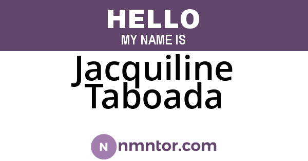 Jacquiline Taboada