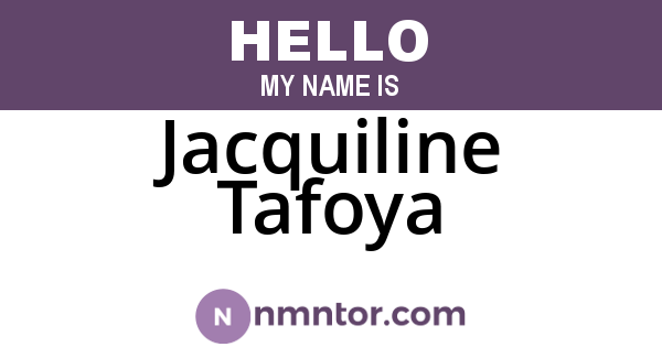 Jacquiline Tafoya
