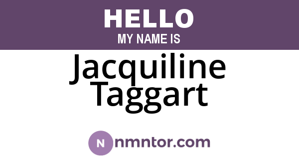 Jacquiline Taggart