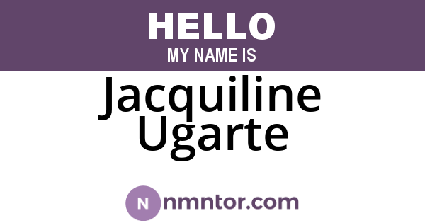 Jacquiline Ugarte