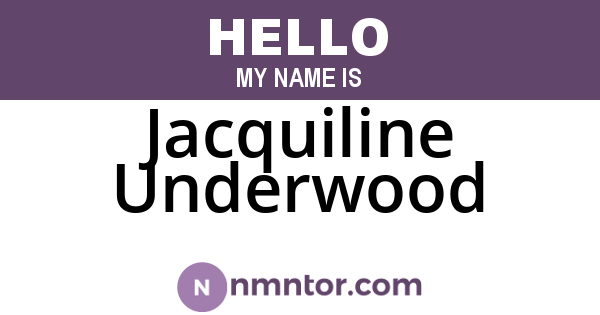 Jacquiline Underwood