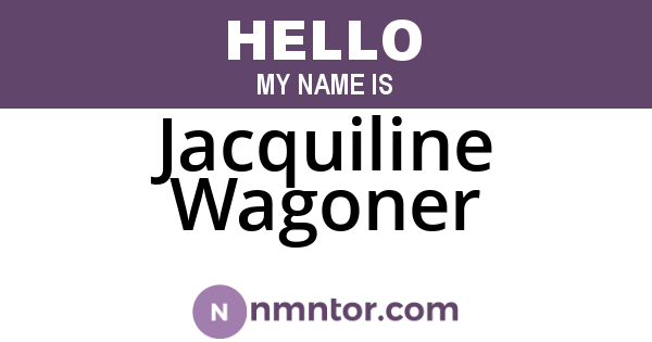 Jacquiline Wagoner