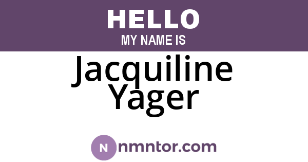 Jacquiline Yager