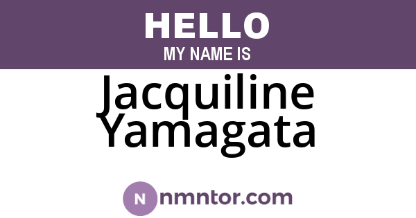 Jacquiline Yamagata