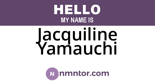 Jacquiline Yamauchi