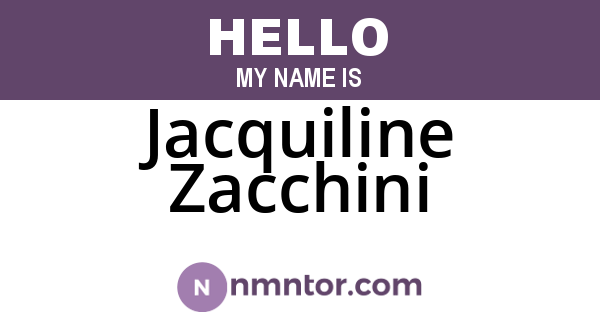 Jacquiline Zacchini