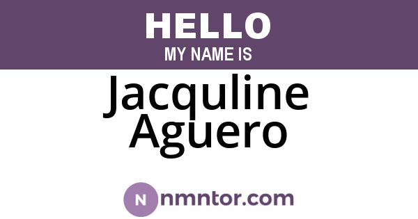 Jacquline Aguero