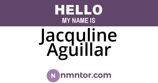 Jacquline Aguillar