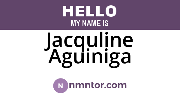 Jacquline Aguiniga