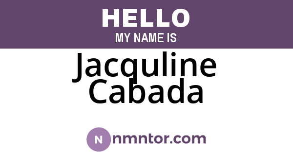 Jacquline Cabada
