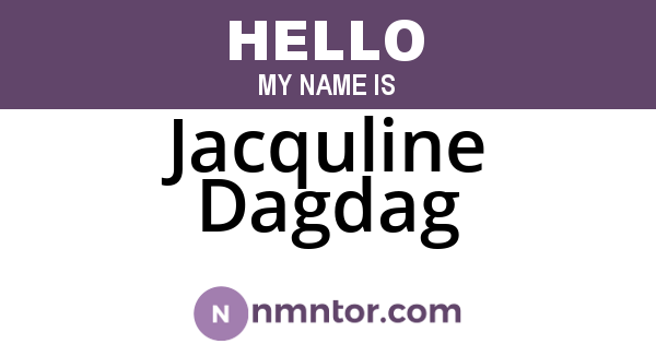 Jacquline Dagdag
