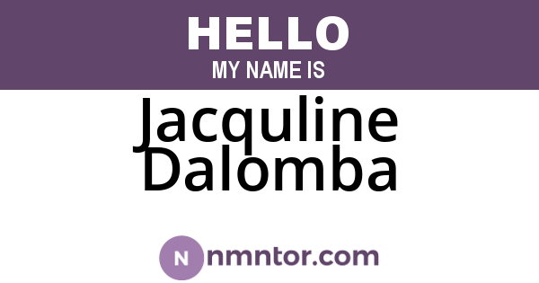 Jacquline Dalomba