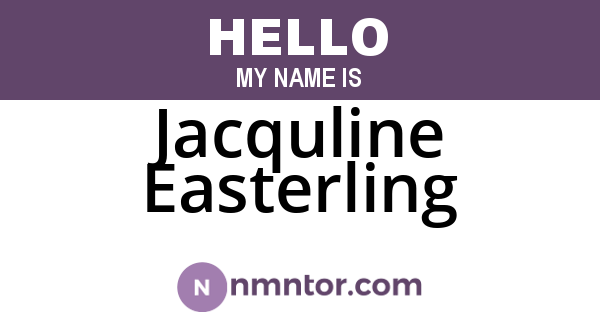 Jacquline Easterling