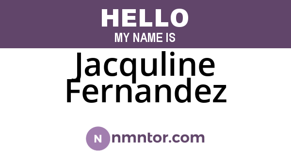 Jacquline Fernandez