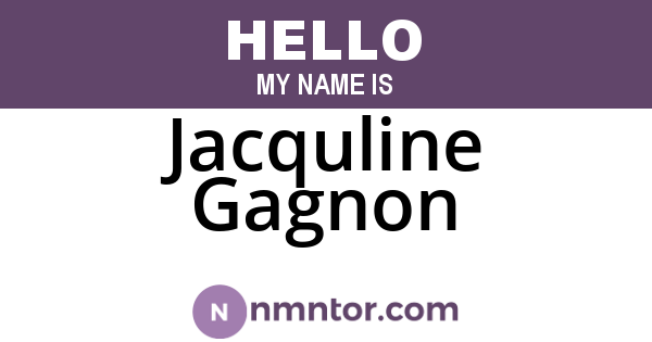 Jacquline Gagnon