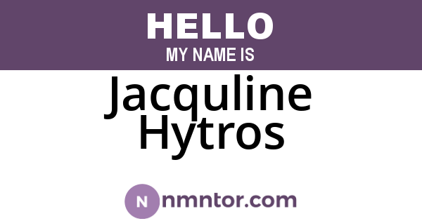 Jacquline Hytros