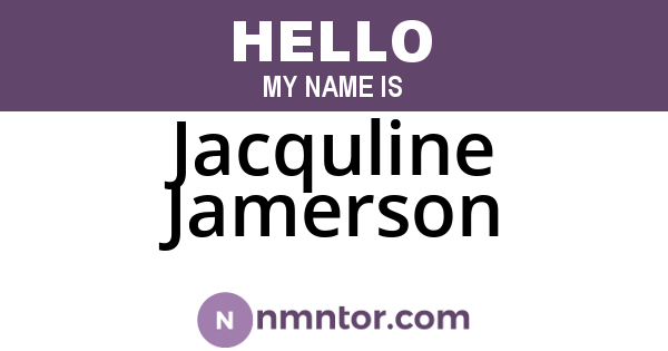 Jacquline Jamerson