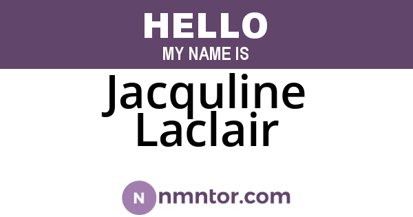 Jacquline Laclair