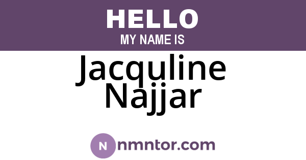 Jacquline Najjar