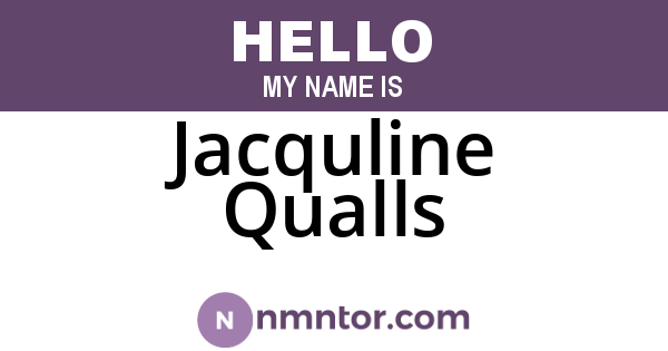 Jacquline Qualls
