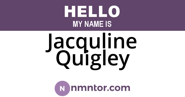Jacquline Quigley