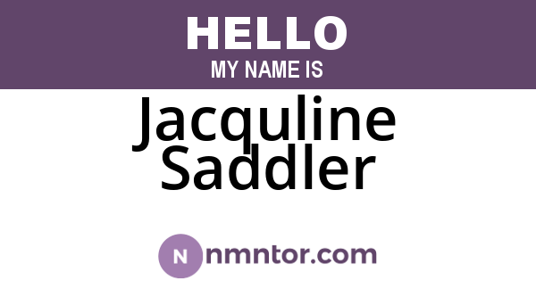 Jacquline Saddler