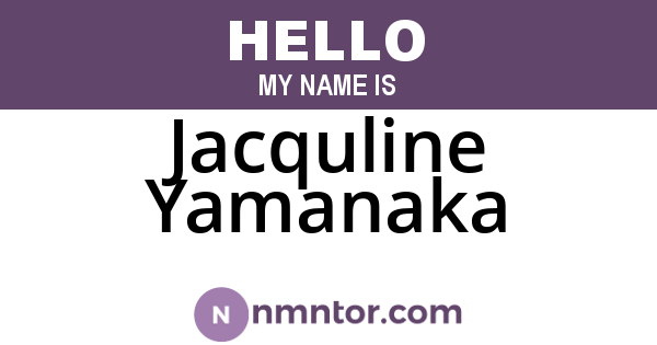 Jacquline Yamanaka