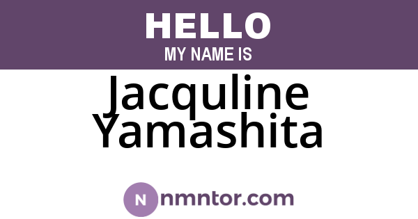 Jacquline Yamashita