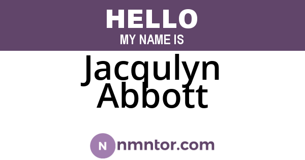 Jacqulyn Abbott