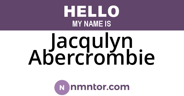 Jacqulyn Abercrombie