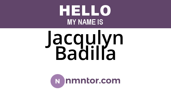 Jacqulyn Badilla