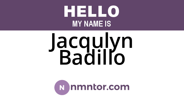 Jacqulyn Badillo
