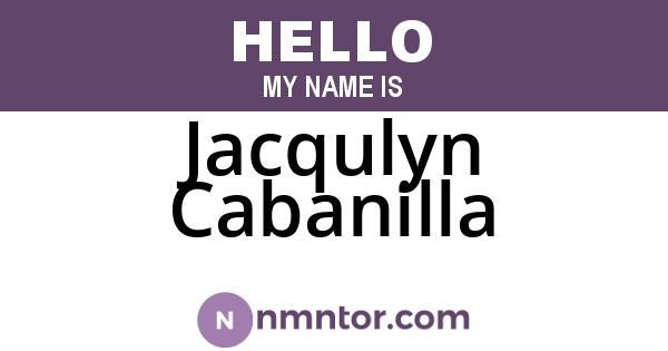 Jacqulyn Cabanilla