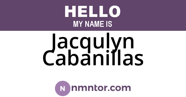 Jacqulyn Cabanillas