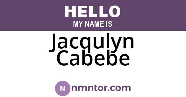 Jacqulyn Cabebe