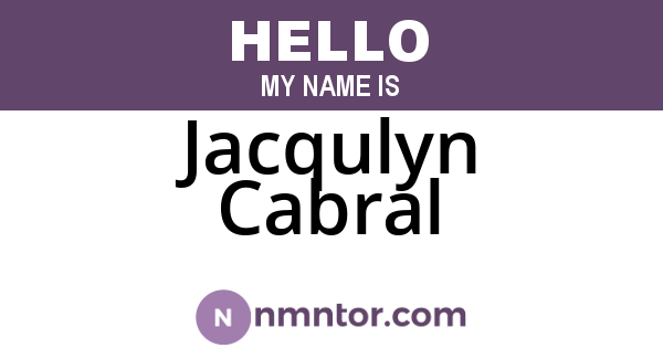 Jacqulyn Cabral