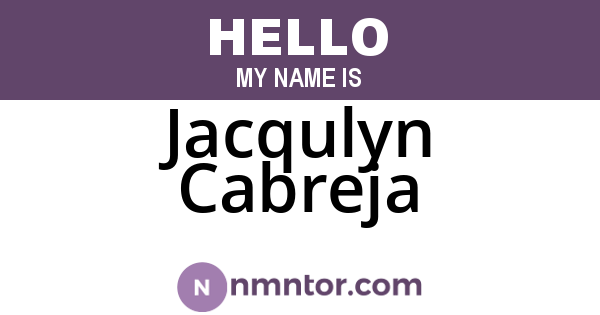 Jacqulyn Cabreja