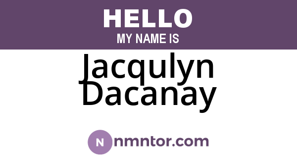 Jacqulyn Dacanay
