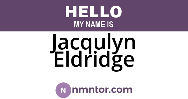 Jacqulyn Eldridge