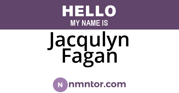 Jacqulyn Fagan